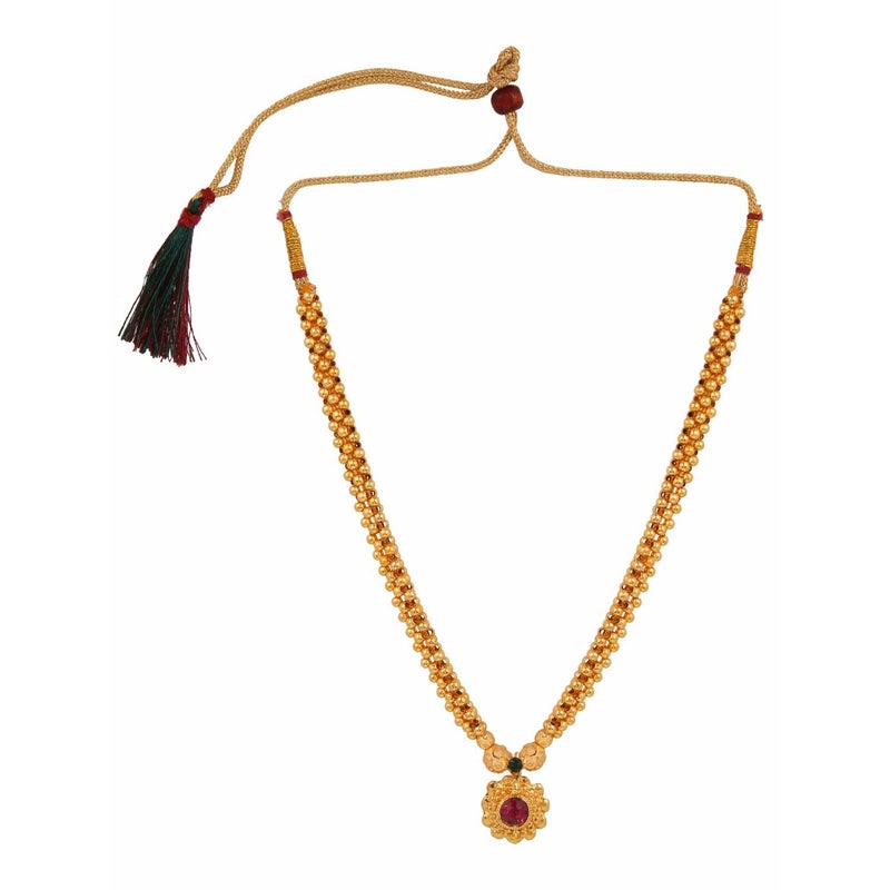 Efulgenz Indian Antique Thusi Style Necklace for Women Traditional Rhinestone Crystal Bollywood Jewelry - Image 1